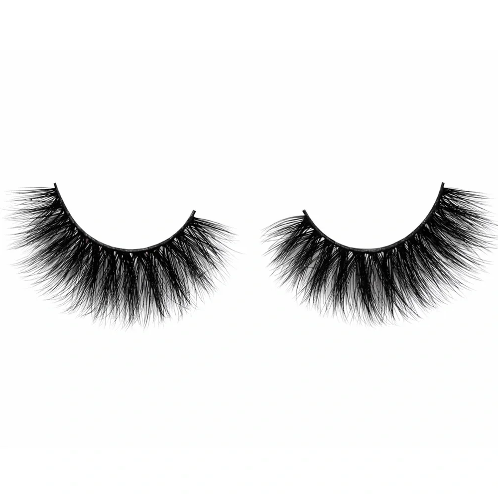 Dramatic Black False Eyelashes Wispy Fluffy Full Strip Lashes